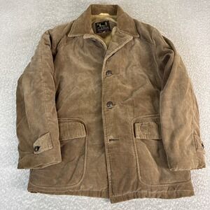 Bud Berma Corduroy Jacket Men's L Vintage Barn Coat Sherpa Lined Chore Coat